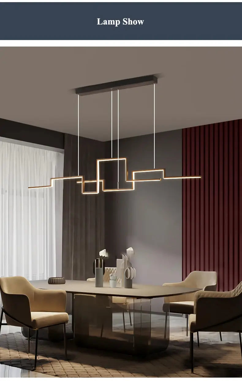 Nordic Geometry Led Chandeliers Lighting Living Dining Room Pendant Lights Home Decor Bedroom Kitchen Bar Hanging Lamp