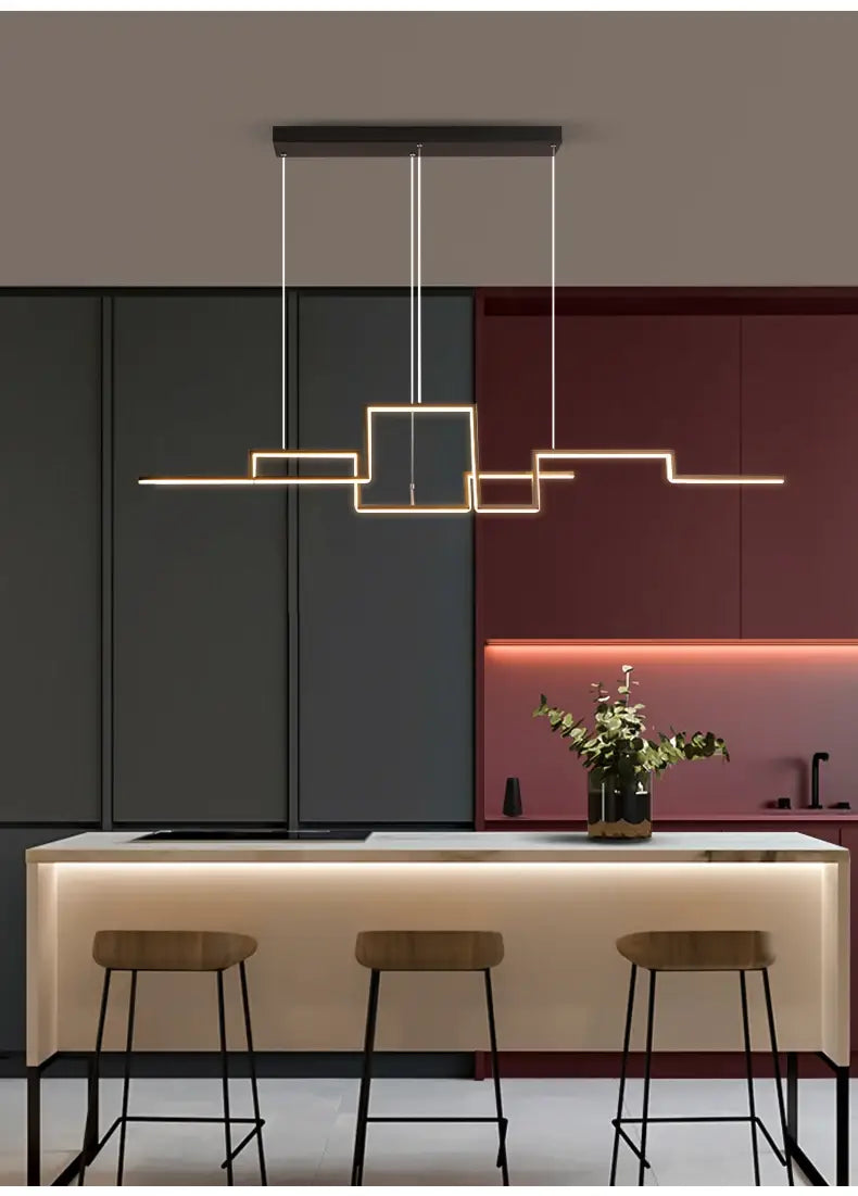 Nordic Geometry Led Chandeliers Lighting Living Dining Room Pendant Lights Home Decor Bedroom Kitchen Bar Hanging Lamp