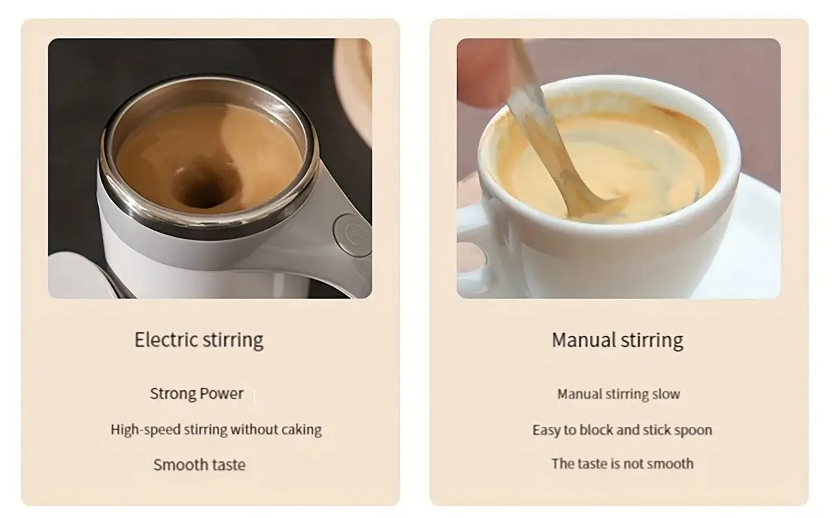 Automatic Magnetic Stirring Coffee Mug,Reusable Rotating Mixing Cup for Home Officetravel,Stainless Steel Self Mixing