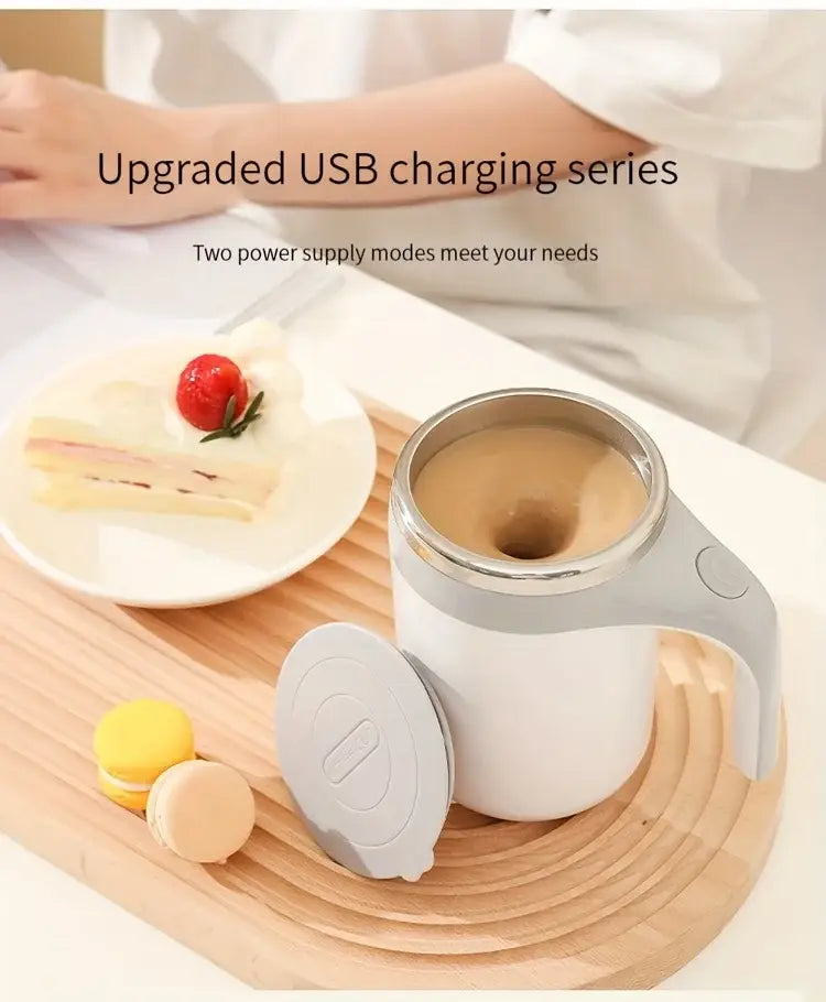 Automatic Magnetic Stirring Coffee Mug,Reusable Rotating Mixing Cup for Home Officetravel,Stainless Steel Self Mixing