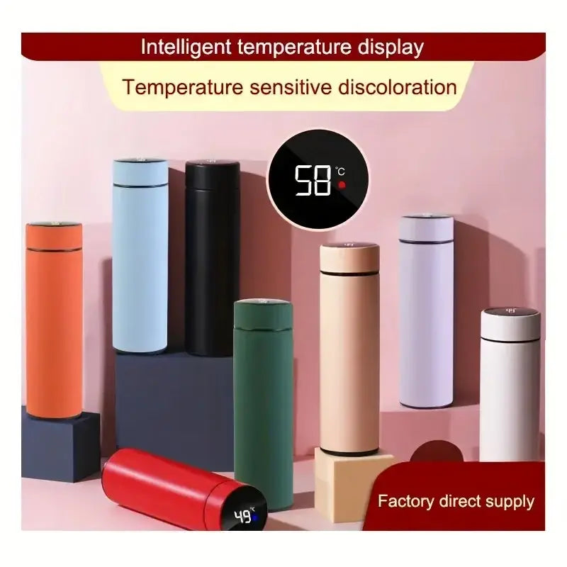 Stainless Steel Insulated Cup with Smart Temperature Display Water Cup with Large Capacity,Holiday Gift