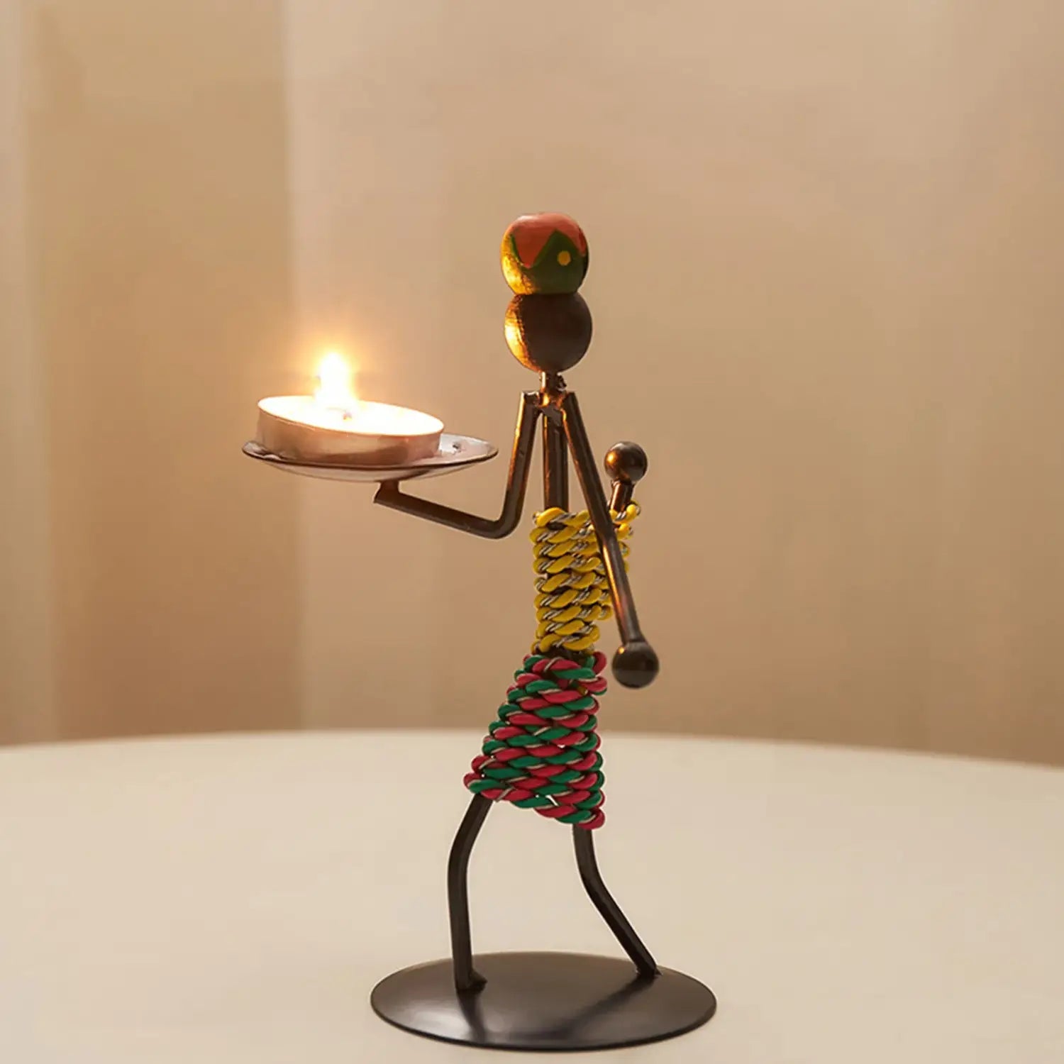 Metal Candle Holder Home Decor Accessories African Candlesticks for Candles Decorative Chandeliers Candle Wedding