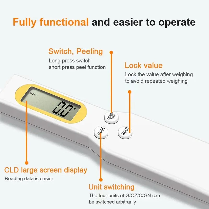 Electronic Kitchen Scale 500G 0.1G LCD Digital Measuring Food Flour Digital Spoon Scale Mini Kitchen Tool for Milk