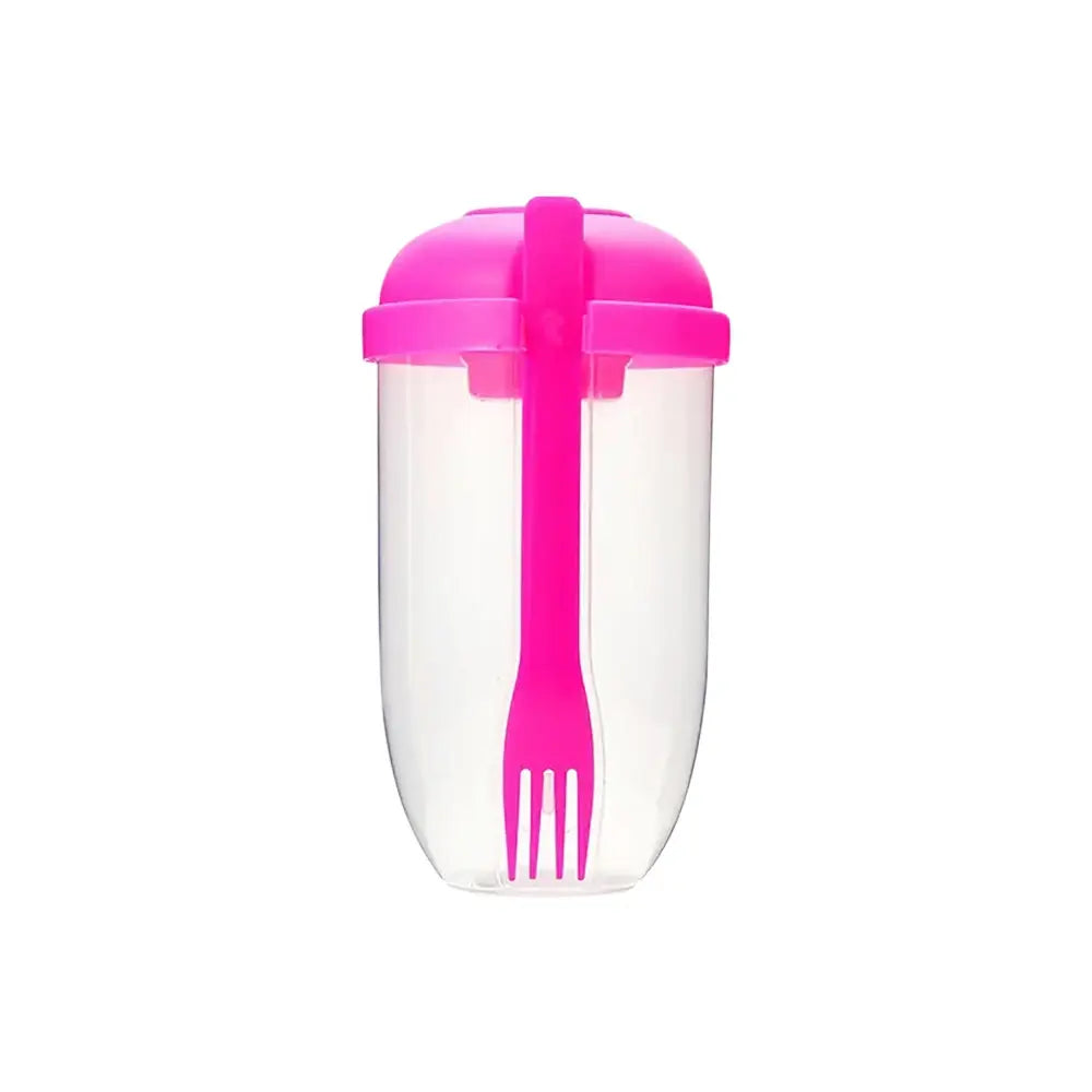 Portable Salad Cup Kids Breakfast Salad Bowl with Fork Plastic Diet Meal Shaker Cups Kitchen Food Lunch Box Bottles