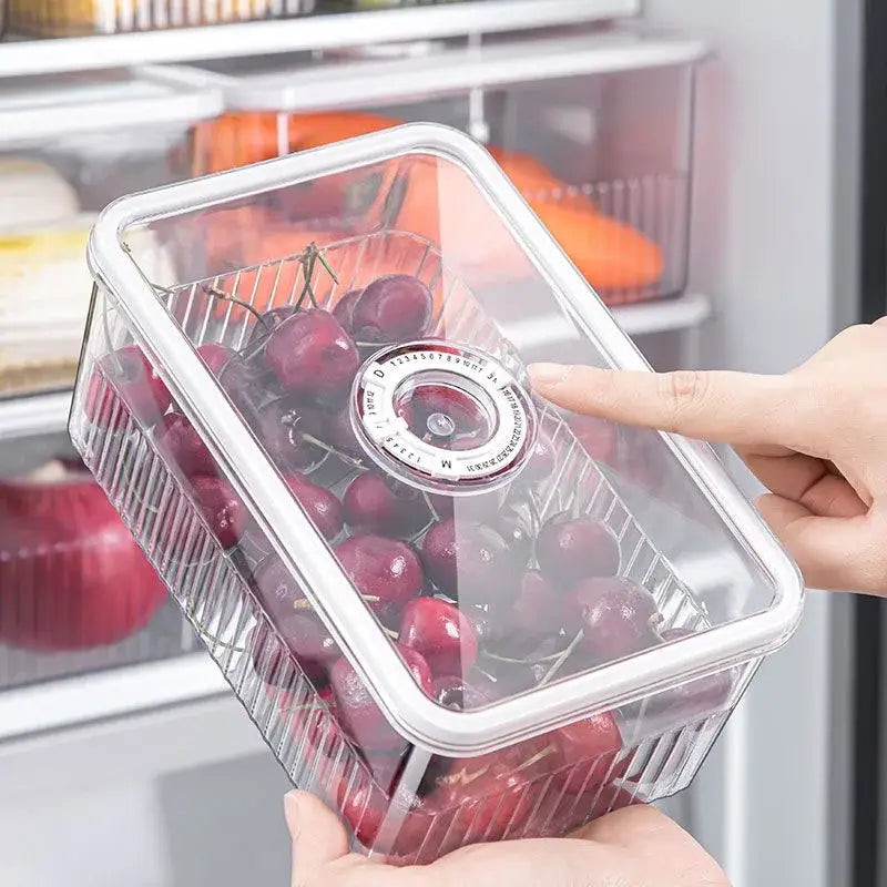 Transparent Fridge Organizer Food Storage Containers Fresh Vegetable Fruit Baskets Refrigerator Storage Box Kitchen