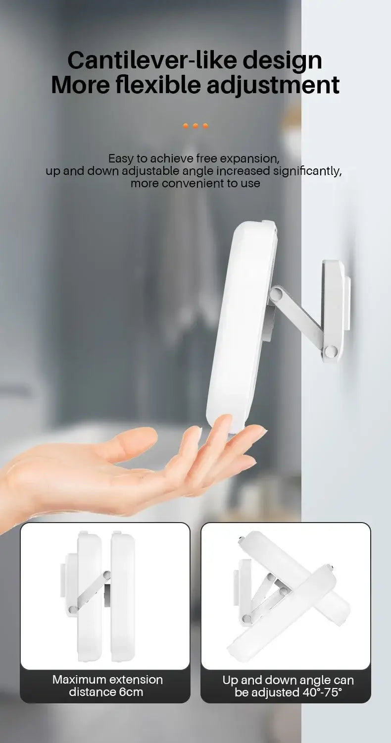 New Rotation Waterproof Bathroom Phone Wall Mount Holder Adjustable Shower Phone Case Stick on Wall Bathroom Toilet