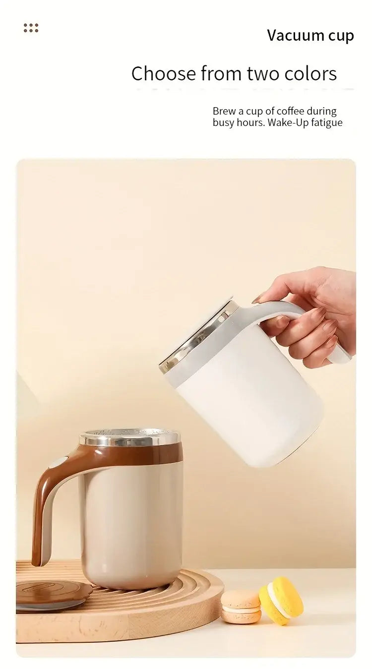 Automatic Magnetic Stirring Coffee Mug,Reusable Rotating Mixing Cup for Home Officetravel,Stainless Steel Self Mixing