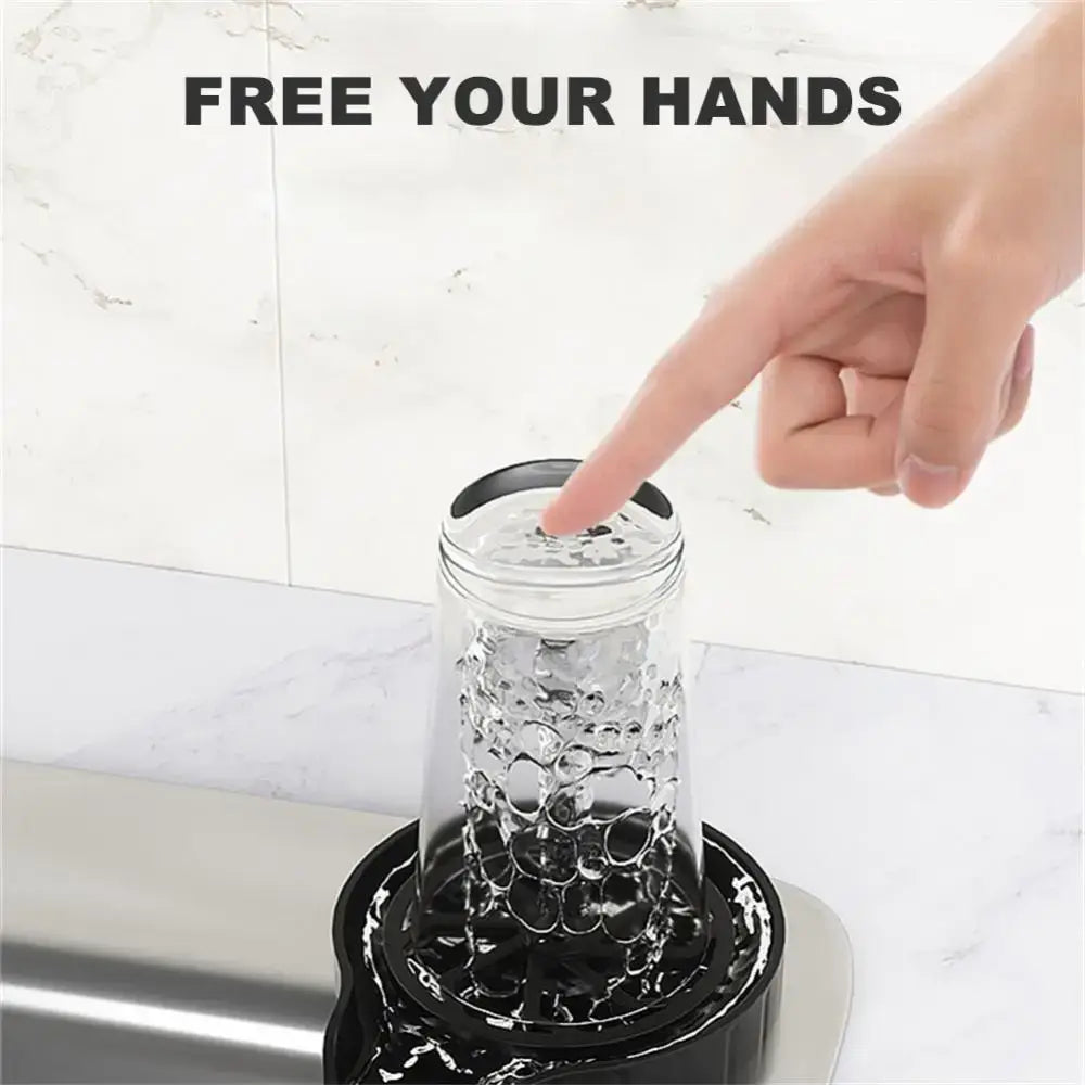 Automatic High Pressure Cup Washer Faucet Glass Rinser Glass Cup Washer Bar Beer Milk Tea Cup Cleaner Kitchen Sink