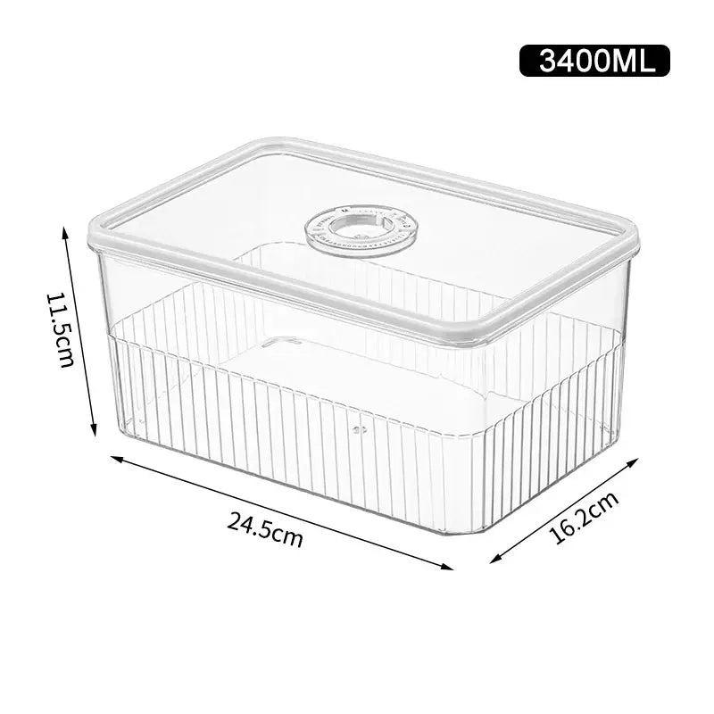 Transparent Fridge Organizer Food Storage Containers Fresh Vegetable Fruit Baskets Refrigerator Storage Box Kitchen