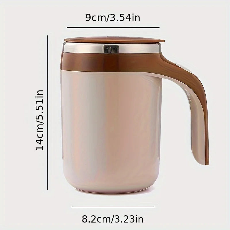 Automatic Magnetic Stirring Coffee Mug,Reusable Rotating Mixing Cup for Home Officetravel,Stainless Steel Self Mixing Coffee Cup