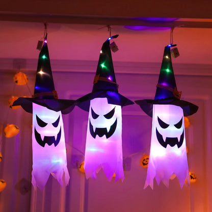 Halloween Decoration 2024 Halloween Ornaments Scary Halloween Hanging Accessories Party Halloween Decoration Luminous Pumpkin