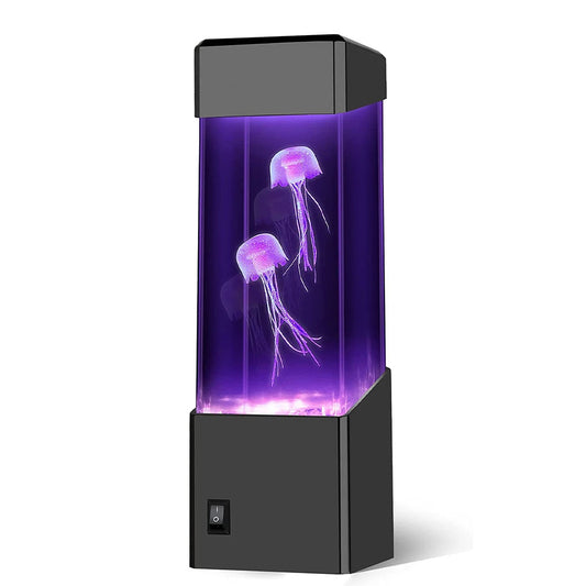 Led Jellyfish Tank Night Light Color Changing Table Lamp Aquarium Electric Mood Lava Lamp for Kids Children Gift Home Room Decor