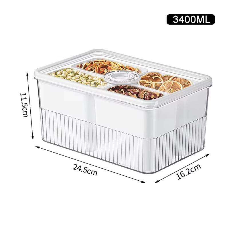 Transparent Fridge Organizer Food Storage Containers Fresh Vegetable Fruit Baskets Refrigerator Storage Box Kitchen Organizer