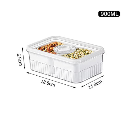 Transparent Fridge Organizer Food Storage Containers Fresh Vegetable Fruit Baskets Refrigerator Storage Box Kitchen Organizer